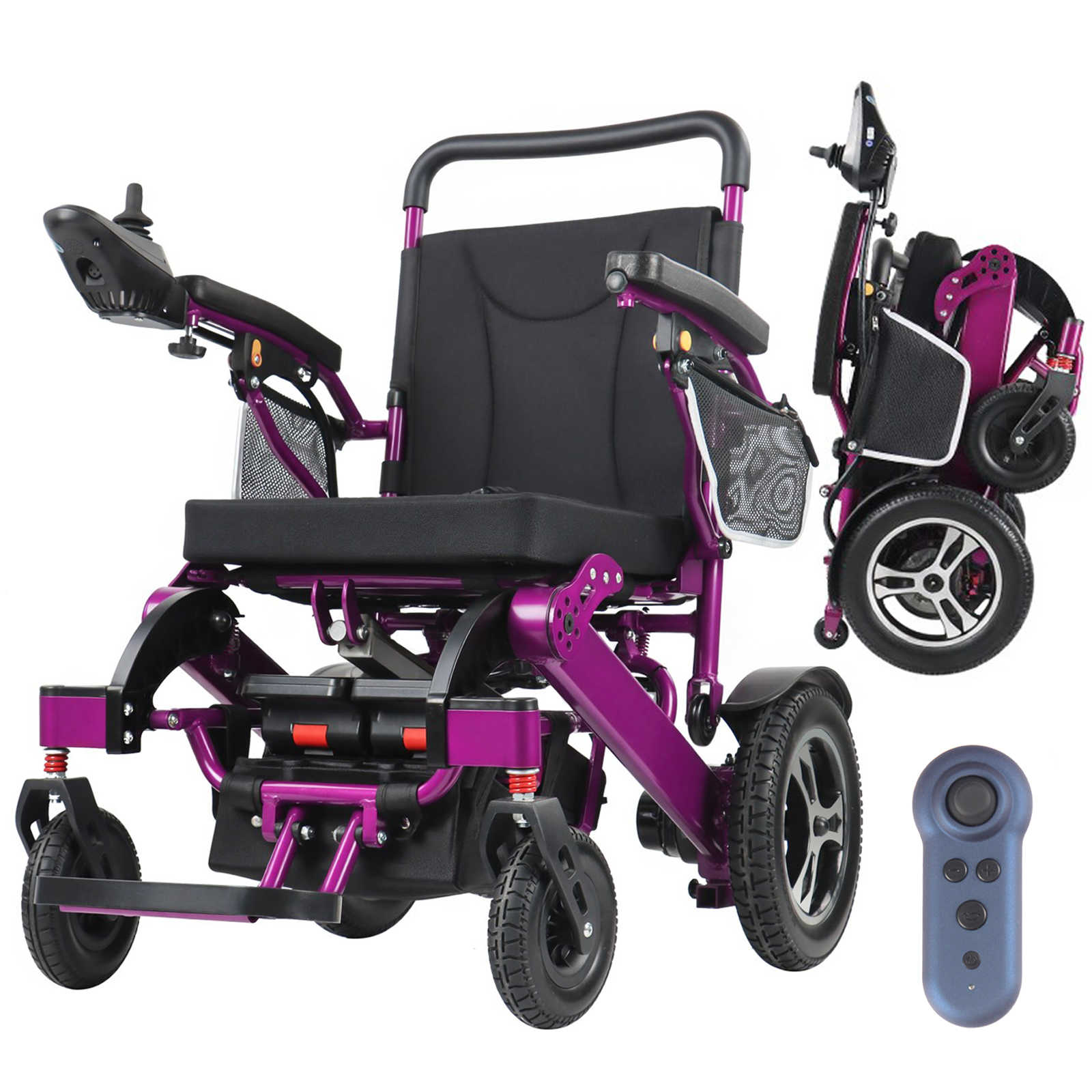 2YJ-VT One-Button Folding electric wheelchair Purple