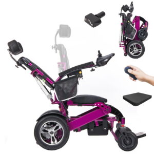 Electric Reclining backrest power wheelchair 2DT-VT Violet