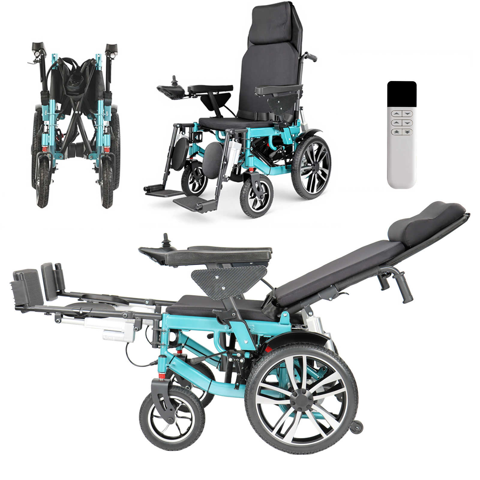 electric reclining leg & backrest power wheelchair 4dq-gn mint
